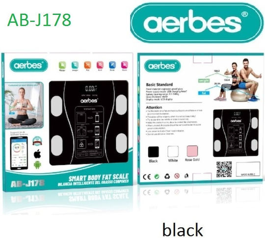 Aerbes AB-J178 Digital Bathroom Scale Black