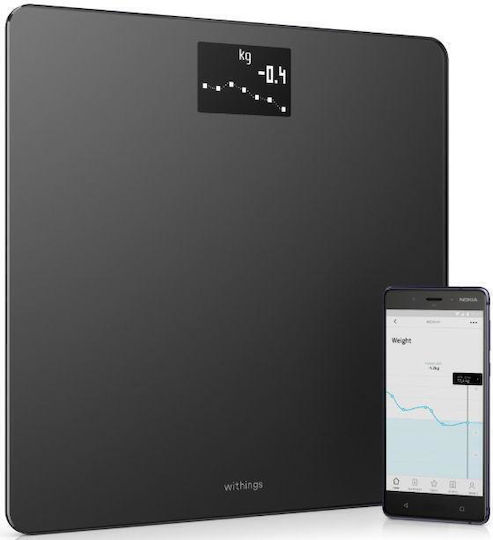 Withings WBS06 Smart Ζυγαριά 180kg Μαύρη