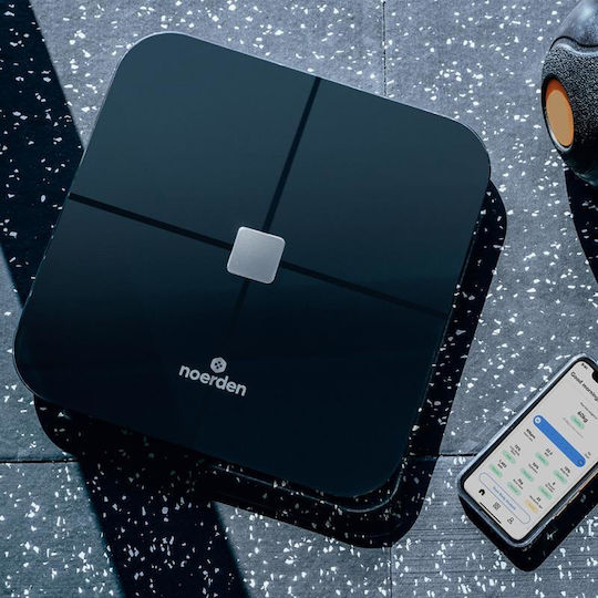 Sensori Smart Везна 180 kg с Анализ на Мазнини, Wi-Fi и Bluetooth, Черна