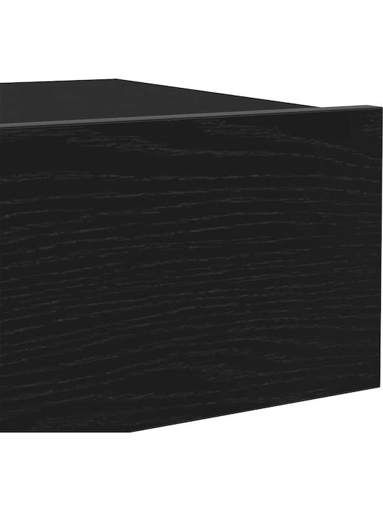 TV-Ständer mit LED-Beleuchtung Schwarze Eiche M60xT35xH15,5cm