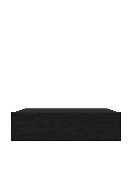 TV-Ständer mit LED-Beleuchtung Schwarze Eiche M60xT35xH15,5cm