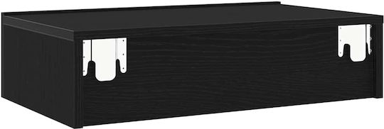 TV Stand with LED Lighting Black Oak L60xD35xH15.5cm