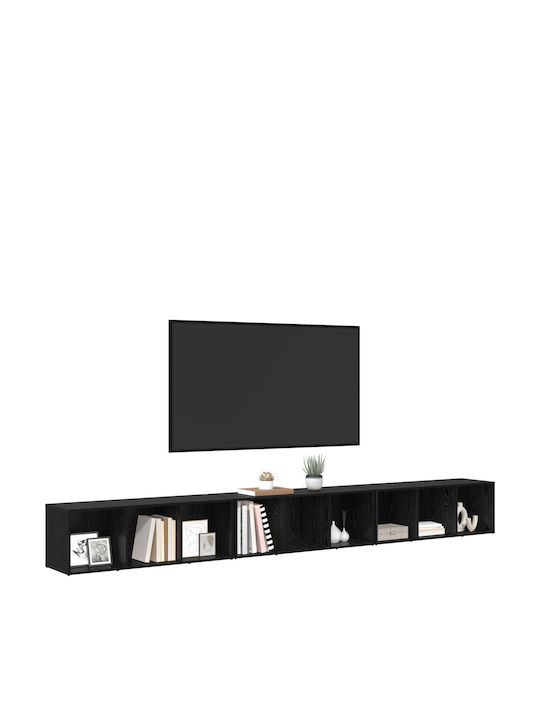 Wohnzimmer TV-Einheit Schrank Schwarz