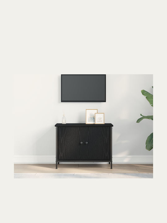 TV-Ständer Schwarz Eichenholz M60xT35xH45cm