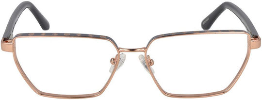 Guess Femei Metalic Rame Ochelari Rose Gold GU50123 028
