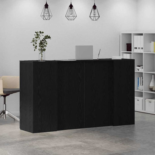vidaXL Birou Receptie Profesional Lungime 180 Lățime 50 Înălțime 103.5 cm Cu Dulap