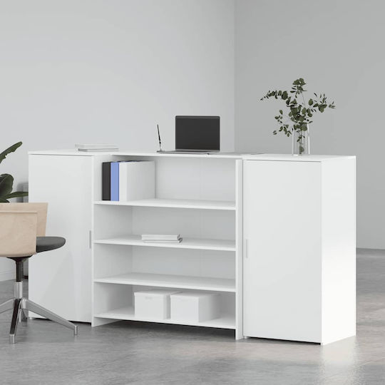 vidaXL Birou Receptie Profesional 200x50x103.5cm Cu Dulap