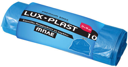 Lux Plast Σακούλες Απορριμάτων με Κορδόνι 95x70см 10бр Син