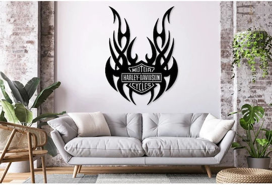 Decorațiune de Perete din Metal Krodesign Kro-1059 Harley Davidson II Diametru 80 cm Grosime 1,5 mm