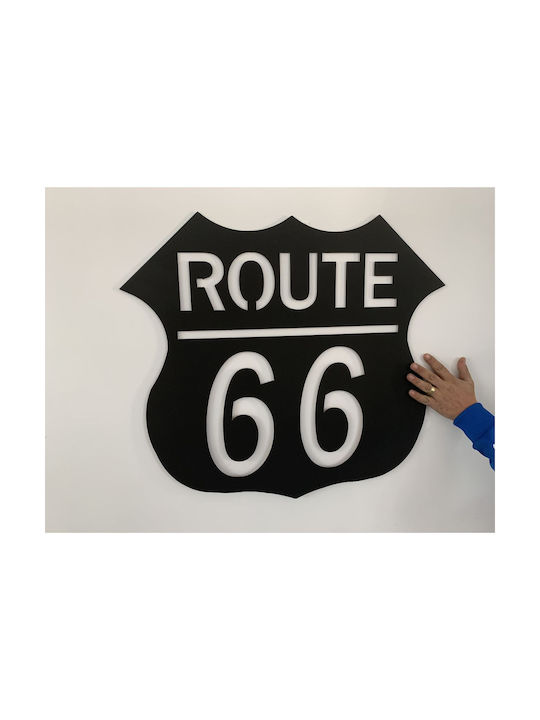 Decorațiune de Perete Route 66 Dimensiune 68x60 Cm Negru