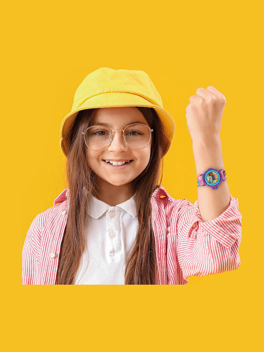 AS Kids Digital Watch with Rubber/Plastic Strap Pink