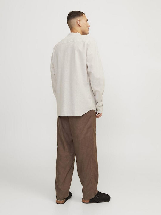 Long-sleeved Linen Shirt Crockery