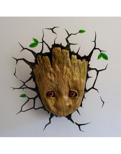3DLightFX Kinder Wandleuchte LED Baby Groot