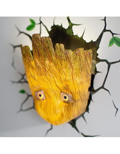3DLightFX Kinder Wandleuchte LED Baby Groot