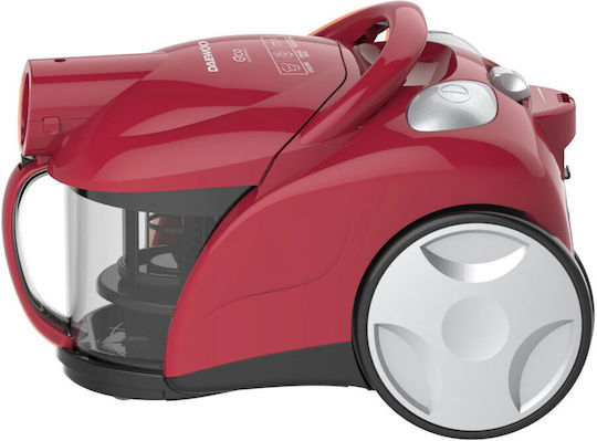 Daewoo RCC-150R-3 Ηλεκτρική Σκούπα 700W με Κάδο 1.2lt Κόκκινη