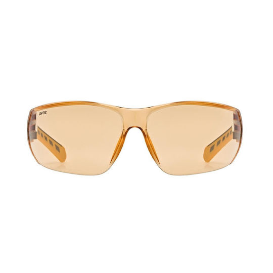 Uvex Cycling Glasses with Orange Frame & Dark Lenses