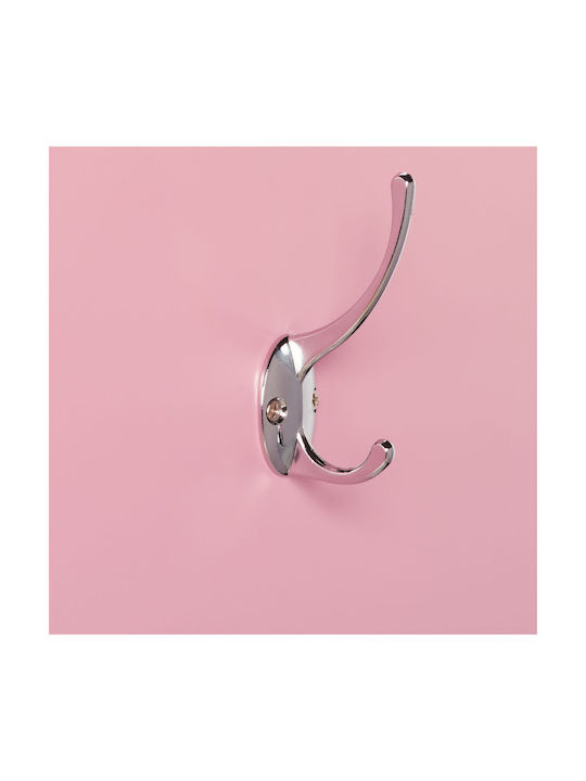 Relaxdays Cuiere pentru Copii Multi Hook cu cârlig Lemn Roz 107x97.5x61εκ. 1buc