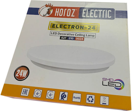 Horoz Electric Deckenleuchte 33cm Weiß mit Integrierter LED