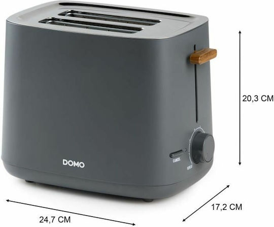 Domo Toaster 2 Schlitze Schwarz