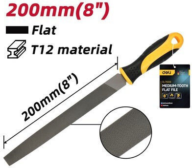 Deli DL75108 File Metal Flat with Handle