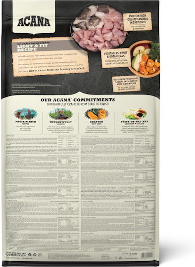 Acana Light & Fit Recipe 2kg Dry Food Diet, Grain-Free for Adult Dogs with Chicken
