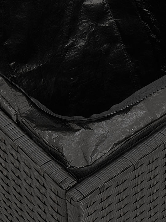 vidaXL Outdoor Storage Box Black L50xW50xH50cm