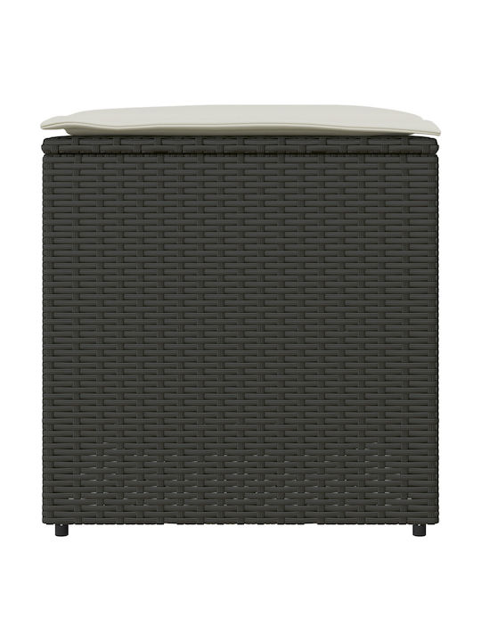 vidaXL Outdoor Storage Box Black L50xW50xH50cm