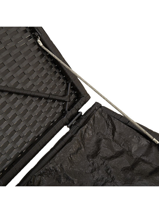 vidaXL Outdoor Storage Box Black L50xW50xH50cm