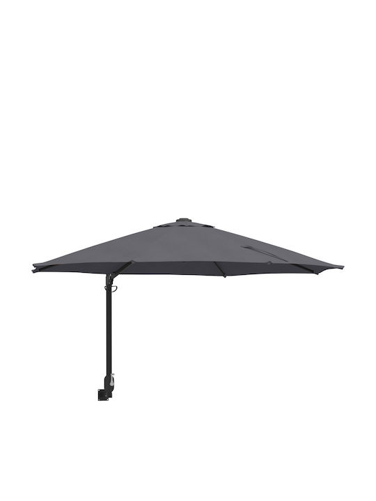 Umbrella Wall Round Aluminum Gray D2.5m