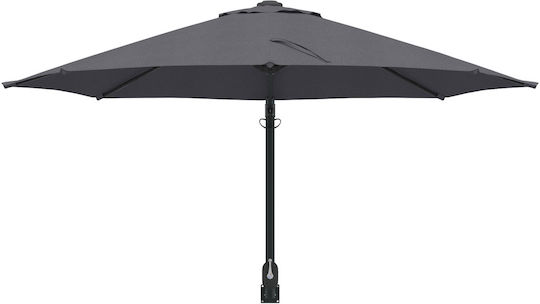 Wandmontierter Rundschirm aus Aluminium Grau F2.5xH1.48m