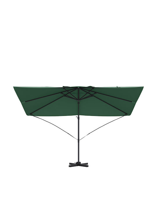 Umbrelă Suspendată Pătrată Din Aluminiu Verde 2.5x2.5xÎnălțime 2.6m
