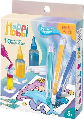 HappiHobbi Μαρκαδόροι Ζωγραφικής Neon Σετ 12 χρώματα