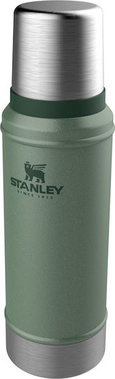 Stanley Classic Legendary Bottle Thermos Stainless Steel BPA Free 750ml Hammertone Green with Cap-Cup