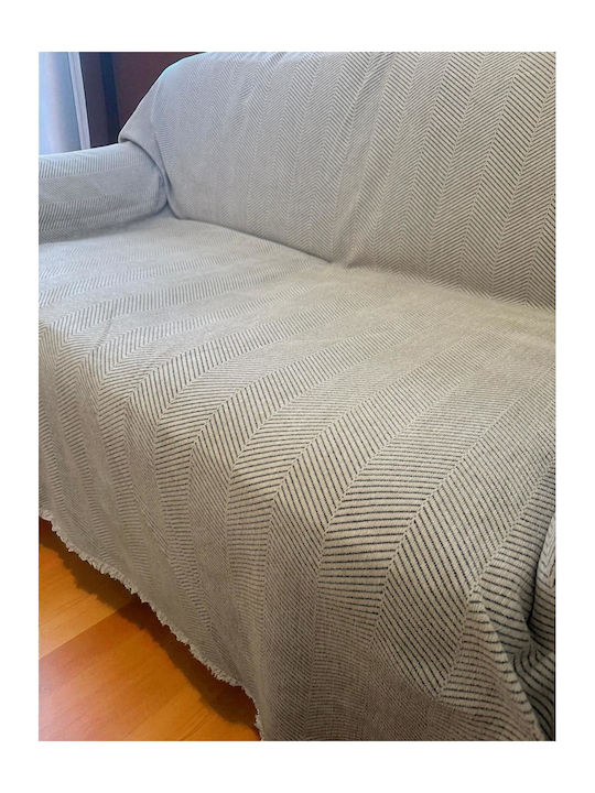 Linea Home Σετ Ριχτάρια 3τμχ Chenille Εκρού / Γκρι LH2025592