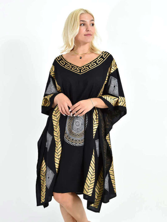 Potre Feminin Caftan de Plajă Negru