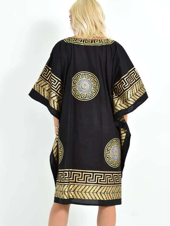 Potre Damen Kaftan Strand Schwarz