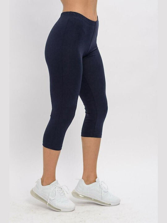 Women's Capri Training Legging Navy Blue