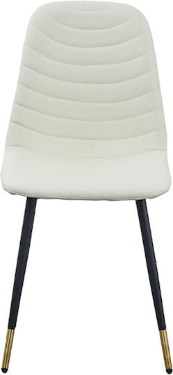 Quarteto Dining Room Fabric Chair Ecru 44x55x90cm 4pcs