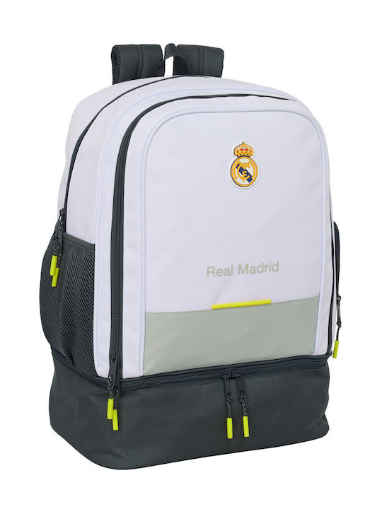 Real Madrid School Bag Backpack Elementary, Elementary White 42Liters