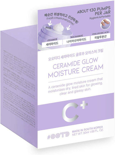 OOTD Ceramide Glow Cremă Hidratantă și Reconstrucție pentru Față cu Acid Hialuronic și Niacinamidă 50ml