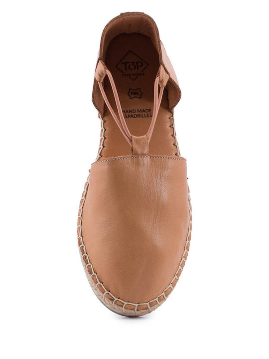 Carla Women's Leather Espadrilles Tabac Brown