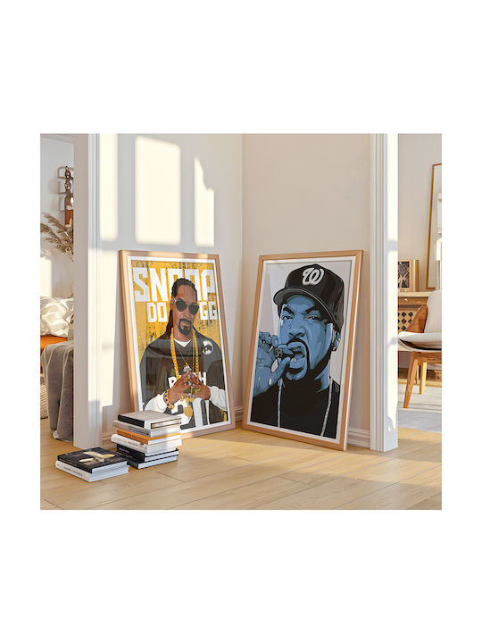 Music Poster Snoop Dogg Ms097 21cm x 30cm Λευκό Κάδρο Pvc