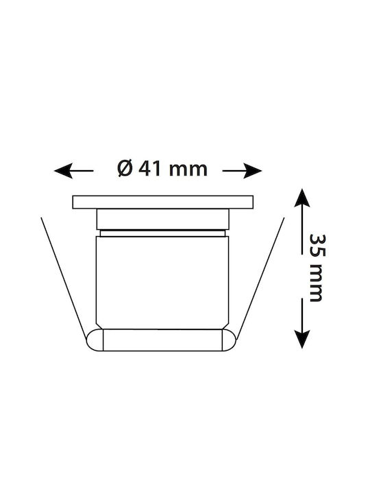 Spot LED Silvia Crom Mat 1W 70lm Lumină Neutră 4200K 85-265V Aluminiu