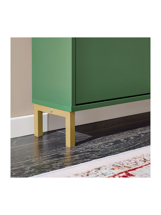 Wooden Shoe Organizer Green 100x19x90.5cm