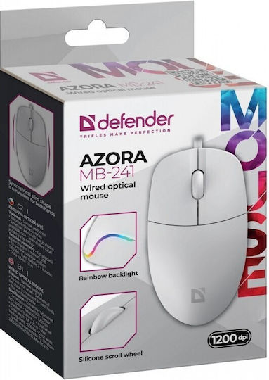 Defender Ενσύρματο Ποντίκι Λευκό