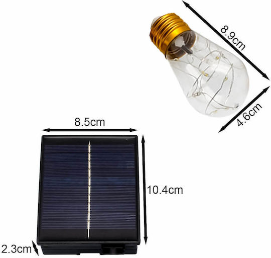 Led Waterproof Hanging Solar Light Garland with Warm White Light