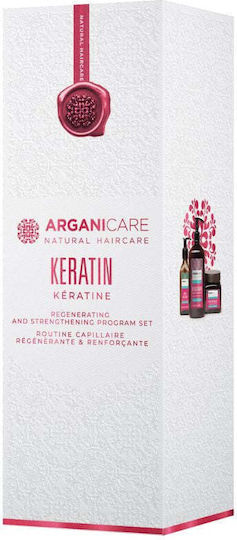 Arganicare Trio Cu Keratin Seturi Pentru Par Reconstrucție Și Hrană Pentru Păr Deteriorat Cu Șampon Mască Și Serum