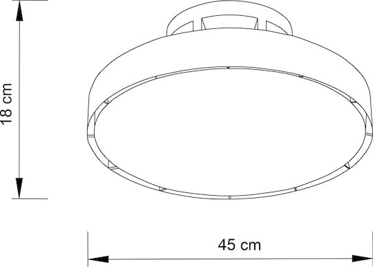 Inlight Teton Deckenleuchte 45cm mit Leuchte Weiß