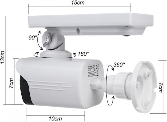 Cameră de Supraveghere Falsă Cee Solar Led Light Sol1800s