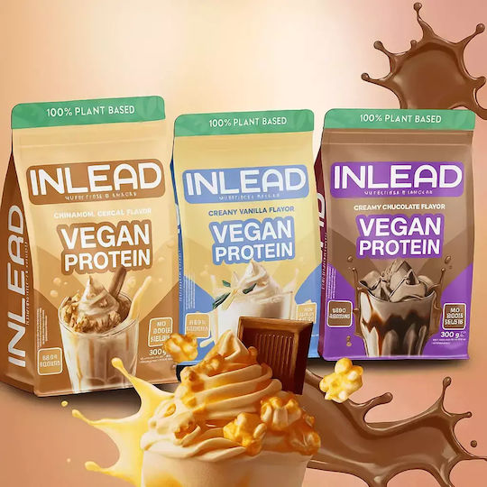 Inlead Nutrition Vegan Protein Протеин Соев Без Глутен & Лактоза с Вкус Caramel Popcorn 500гр
